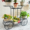 Metal Outdoor Plant Stand Flower Pots Holder Display Shelf Rack Garden Decor