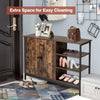 Industrial Storage Cabinet Sideboard Buffet Organizer 3-Tier Side Rack & 2-Door
