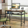 Simple Style Computer Desk Study Table Workstation with Wire Gauze Storage Shelf