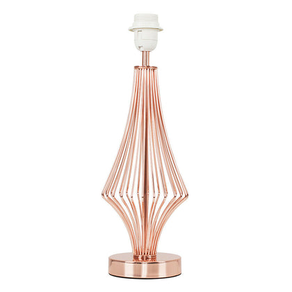 Copper Metal Table Lamp Base Modern Wire Design Bedside Living Room Lighting