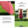 Adjustable 2.7M Garden Parasol Sun Shade Outdoor Patio Steel Round Umbrella New