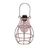 Solar Powered Hanging Copper Lantern Retro Outdoor Decor Light Table Lamp Bulb