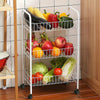 2/3/4/5 Tier Kitchen Storage Rack Wheel Trolley Food Vegetable Fruit Cart Drawer