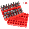 33PC SECURITY BIT SCREWDRIVER TOOL HOLDER TORX STAR HEX 60MM SPANNER SCREWS SET