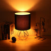 Modern Iron Table Lamp Bedside Light Geometric Desk Lamp Decor with Shade UK
