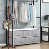 Fabric Chest of Drawers Cabinet Storage Unit Bedside Table w/ 2/3/4/5 Drawers UK