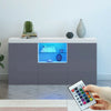 Modern TV Unit Cabinet Sideboard Cupboard Matt Body & High Gloss Doors LED Light