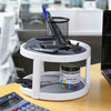 2 Tier Plastic Anti Slip Rotating Kitchen Food Spice Jars Storage Shelf Holder
