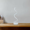 Modern LED Bedside Spiral Table Lamps Creative Design Curved Warm White Light UK