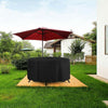 LARGE ROUND WATERPROOF GARDEN PATIO TABLE CHAIR SET FURNITURE RATTAN COVER UK