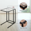 Sofa Side Table C-Shaped Industrial Coffee Snack Table Laptop Stand Over Bed End