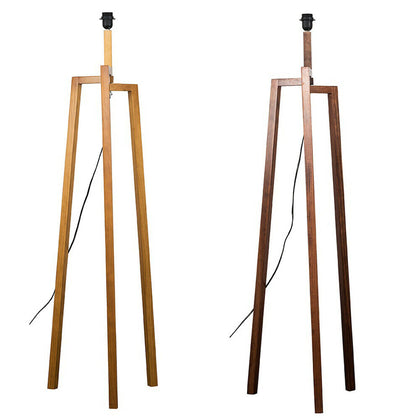 Wooden Tripod Floor Lamp Large Modern Living Room Lamp Light / Dark Wooden Base