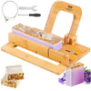 Soap Cutter 0-2in Adjustable Bamboo Soap Slicer With Stainless Steel Wire