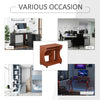 Computer Desk PC Laptop Writing Table Storage Shelf Workstation Wood Cart Wheels