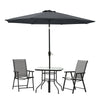Round Garden Parasol 2.5M 2.7M 3M Sun Shade Patio Umbrella W/ Crank Tilt