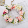 30cm Artificial Rose Flower Wreath Wedding Front Door Hanging Garland Ring Decor