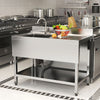 Stainless Steel Commercial Kitchen Sink Catering Sink Single Double Bowl Drainer