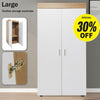 Bedroom Furniture 2 Doors 2 Layer Shelf Clothes Storage Cabinet Wooden Wardrobe