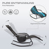 Mondeer Rocking Lounger Chair Zero Gravity Rocker Patio Garden Recliner Black