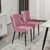 2X Velvet Dining Chairs Diamond Seat Padded Kitchen Dining room Chairs CLIPOP