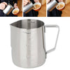 Milk Jug 350ml Stainless Steel Milk Cup Frothing Pitcher for Making Latte Coffee