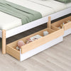 Wooden Bed Frame Storage Drawers 4ft6 Double Size Kids Bed with Cloud Headboard