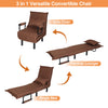 3 IN 1 Single Sofa Bed Recliner Chair Folding Armchair with Pillow Lounger Seat
