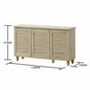 TAD | 3 Tier 3 Doors Sonoma Oak Shoe Storage Cabinet Footwear Stand Rack Unit