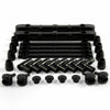 Double Rail Clothes Hanging Display Stand Shoes Rack With Wheels Adjustable UK