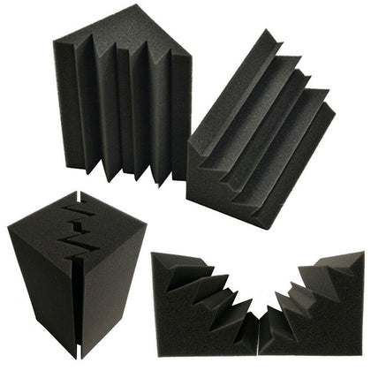 12x Corner Acoustic Foam Panel Sound Noise Absorption Studio Bass Trap Treatment