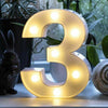 Large LED Light Up Numbers 22cm White 0-9 Wedding Birthday Party Xmas Night Lamp