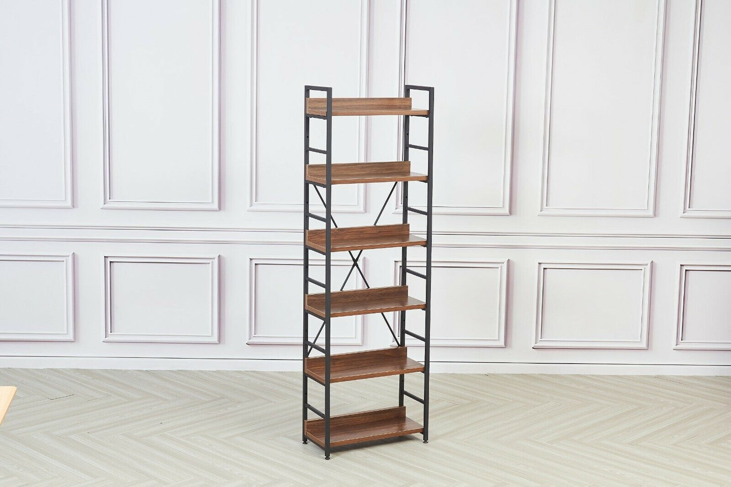 Modern 3 or 6-Tier Storage Shelf Ladder Bookshelf Display Stand Unit Rack Metal