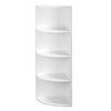 Corner Shelf 4 Tier Shelving Rack Unit White Display Stand Home Book Storage