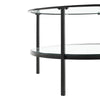 Contemporary Coffee Table 2-Tier Glass Center Table Large Side Table Living Room