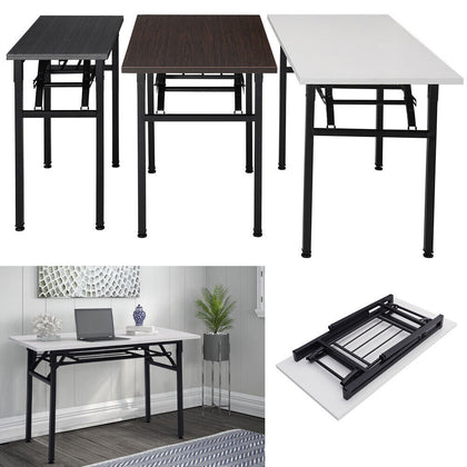 Foldable Computer Desk Wooden Desktop Table Office PC Laptop Study Workstation