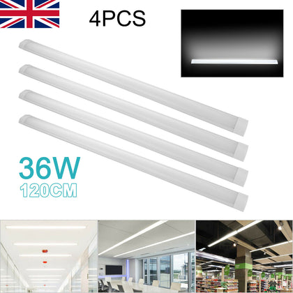 4x120CM LED Tube Batten Light Linear Ceiling Light Wall Lamp Garage Bar Daylight