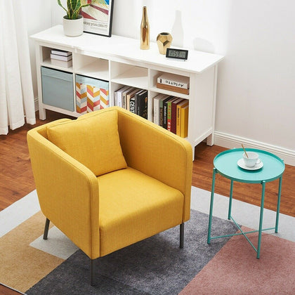 5 Colors Accent Tub Chair Armchair with Cushion Lounge Sofa Living Bedroom Chair