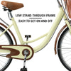 26" Cream Ladies Bike Adult Bike Single Speed Bicycle Cruiser City Bike Vintage