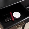 Mirrored Dressing Table Cushioned Stool Make Up Vanity Set Tri-folding Mirror