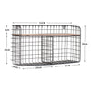Retro Wood Industrial Style Metal Wire Shelf Wall Rack Desktop Apart Organiser