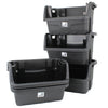 Stackable Plastic Storage Boxes Recycle Bin Baskets Indoor Outdoor Garden Garage