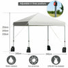 8 FT Pop Up Canopy Tent Straight Leg Beach Shelter UV Fire Resistant Waterproof