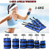 1-6KG Ankle Weights Adjustable Leg Wrist Strap Running Training Fitness Gym UK
