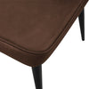 2X Retro Brown/ Grey Dining Chairs Faux Leather Kitchen Dining Room Metal Leg