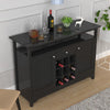 Farmhouse Kitchen Storage Cabinet Sideboard with 9 Wine Rack Buffet Cupboards