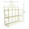 Cream Scroll 3 Tier Wall Hanging Shelf Unit Home Storage Decor Display