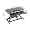 Height Adjustable Standing Desk Ergonomic Sit Stand-Up Computer Workstation Tray