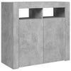 Sideboard Console Table Cabinet Cupboard RGB LED Lights Shelves Concrete Grey