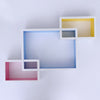 High Density Board Floating Wall Shelf Shelves Colorful Display Storage Unit
