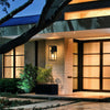 Vintage LED Rectangular Wall Light Clear Metal Lantern Garden Wall Lamp Sconce